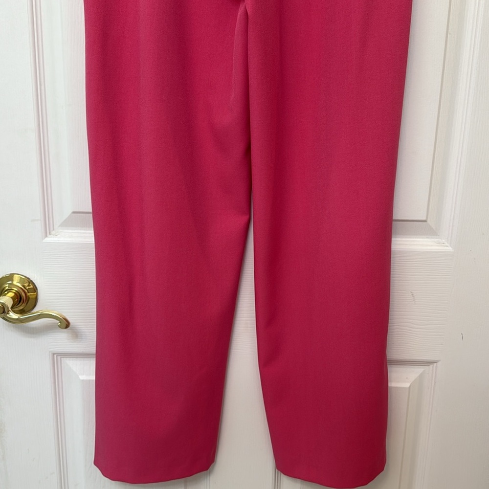 River Island Pink High Waist Wide Leg Pleated Pants - Picture 11 of 12